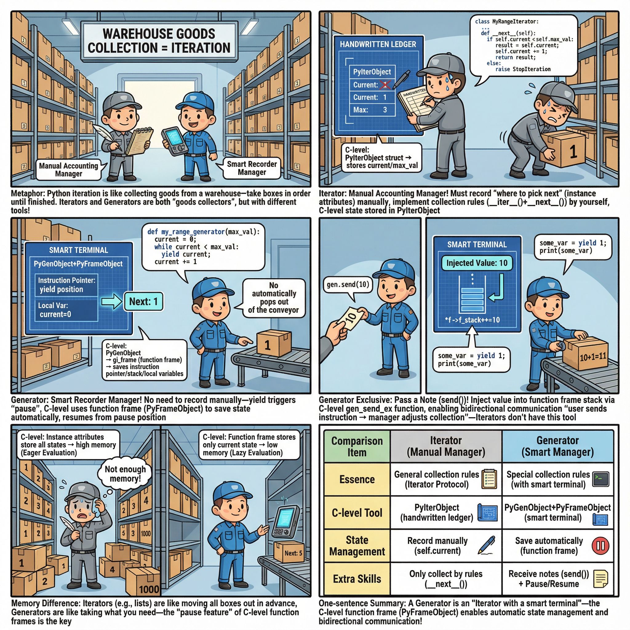 迭代器和生成器的区别